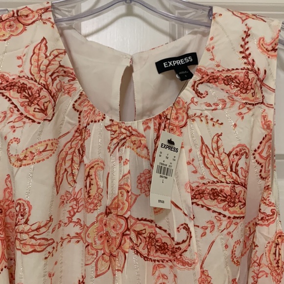 NWT Express Dress w/Tie Waist. Size L. - Picture 2 of 12